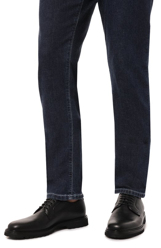 Кожаные дерби Andrea Ventura Firenze Чёрный, фото 3