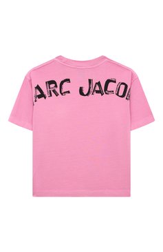 Детская хлопковая футболка MARC JACOBS (THE) розового цвета, арт. W60311 | Фото 2 (Рукава: Короткие; Материал сплава: Проставлено; Материал внешний: Хлопок; Драгоценные камни: Проставлено; Девочки Кросс-КТ: футболка-одежда; Ростовка одежда: 3 года | 98 см, 7 лет | 122 см, 9 лет | 134 см, 12 лет | 152 см, 13 - 15 лет | 158 см, 4 года | 104 см, 5 лет | 110 см)