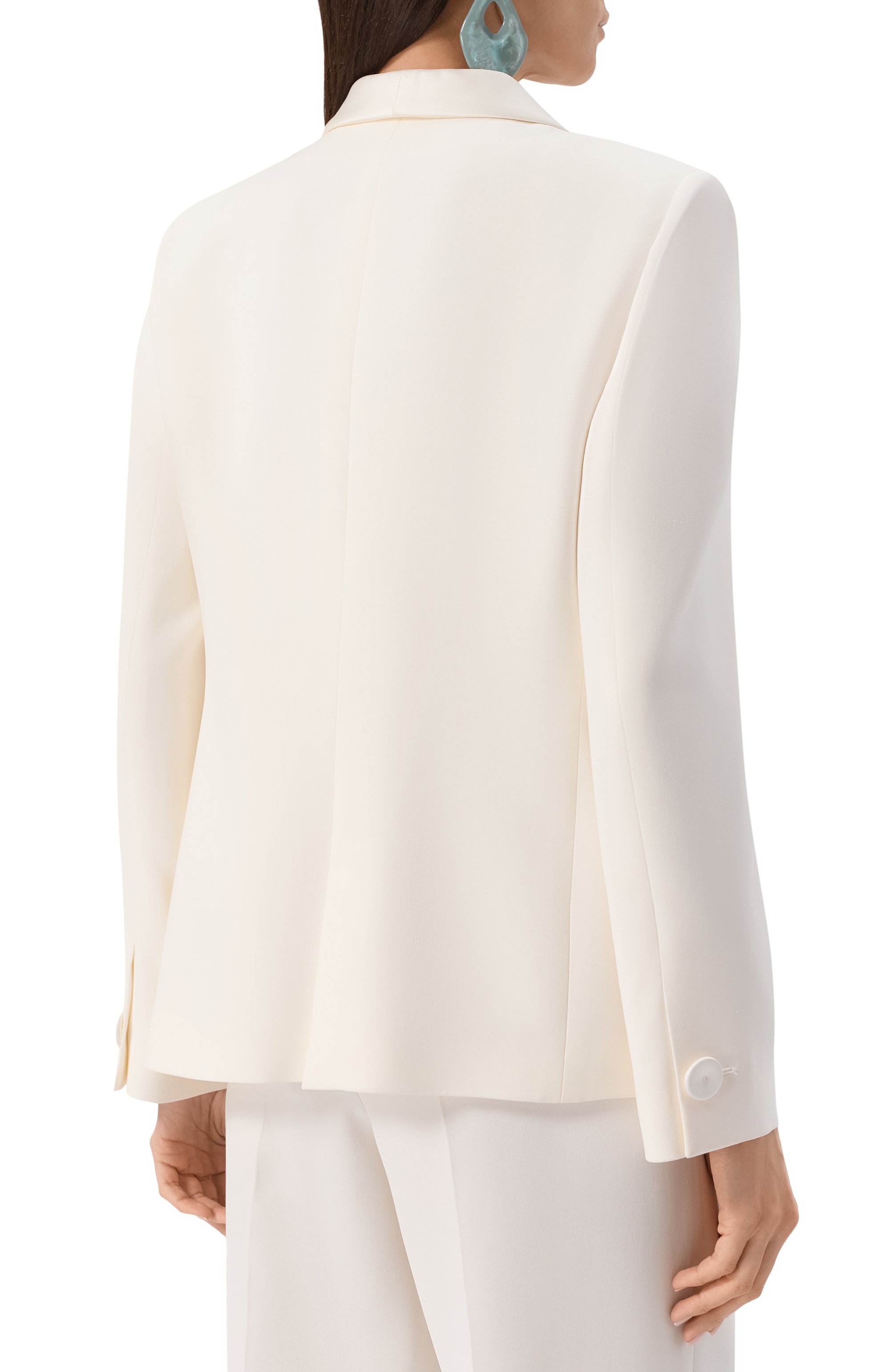 Шелковый жакет GIORGIO ARMANI белого цвета по цене 673000 руб., арт. 8CHAT002/T00EV_1, фото 4 Шелковый жакет GIORGIO ARMANI, арт. 8CHAT002/T00EV_1, фото 4