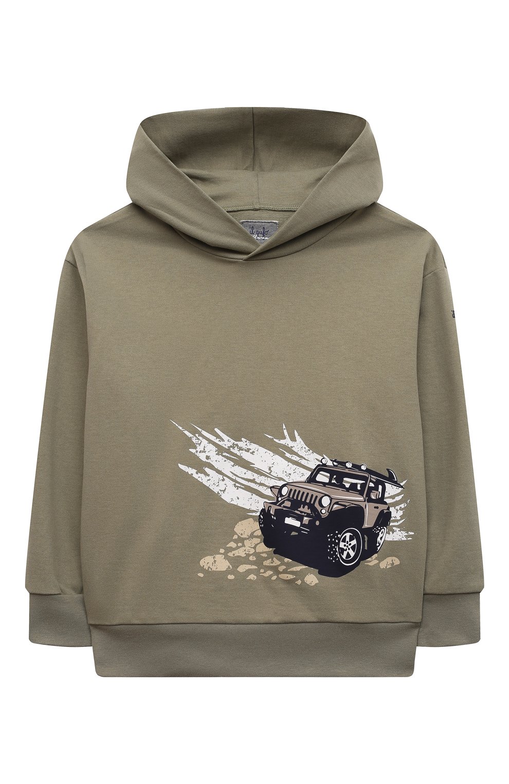 Хлопковое худи IL GUFO хаки цвета по цене 15850 руб., арт. P23MF252MF000/12, фото 1 Хлопковое худи IL GUFO, арт. P23MF252MF000/12, фото 1