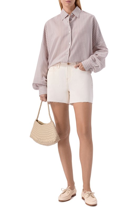 Джинсовые шорты Monroe 7 For All Mankind 7U900D52-MKY Белый  7U900D52-MKY Фото 2