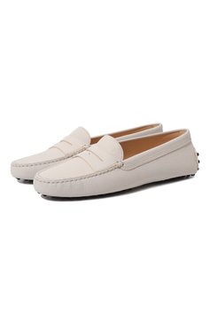 Женские кожаные мокасины TOD’S молочного цвета, арт. XXW00G000105J1 | Фото 1 (Материал внутренний: Натуральная кожа; Подошва: Платформа; Драгоценные камни: Проставлено; Материал сплава: Проставлено; Материал внешний: Натуральная кожа; Длина стельки: 22,6, 23,3, 23,6, 24, 24,4, 24,7, 25,1, 25,4, 25,8, 26,1, 26,5, 26,8, 27,2, 27,5)