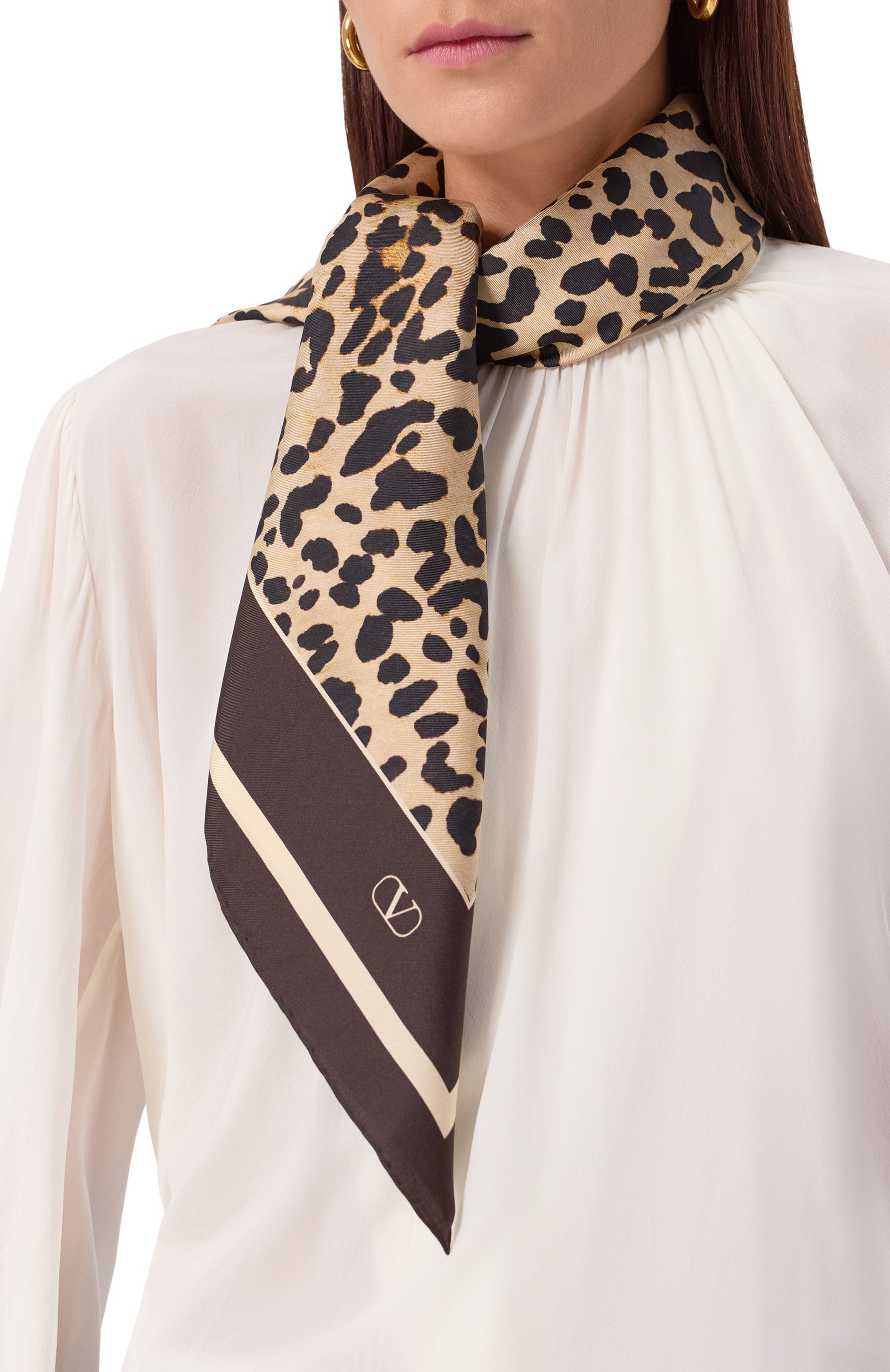 Шелковый платок VALENTINO, арт. 7W2EI114/PGX, фото 2