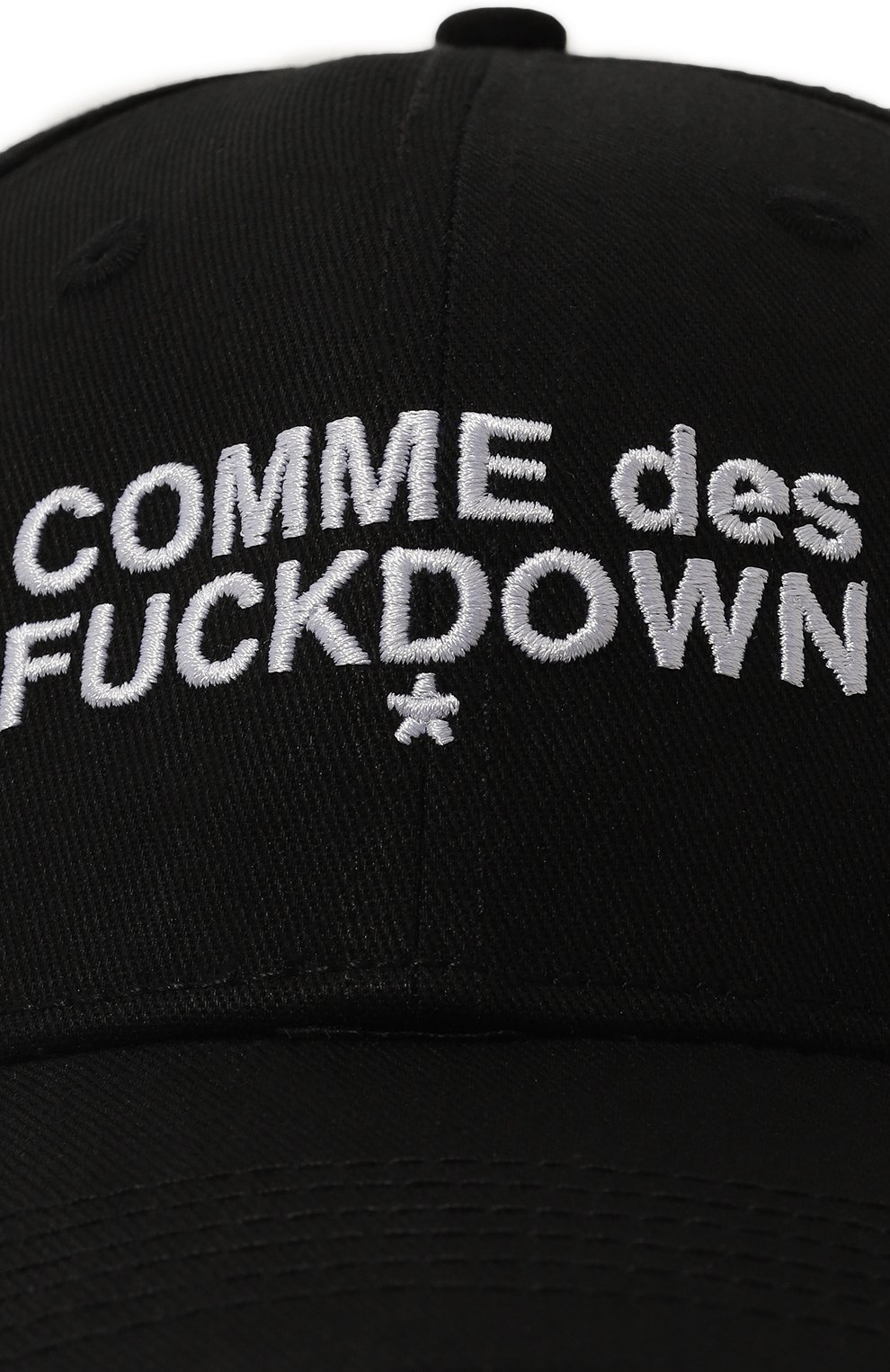 Хлопковая бейсболка COMME DES FUCKDOWN черного цвета по цене 6995 руб., арт. CFACX00204, фото 4 Хлопковая бейсболка COMME DES FUCKDOWN, арт. CFACX00204, фото 4