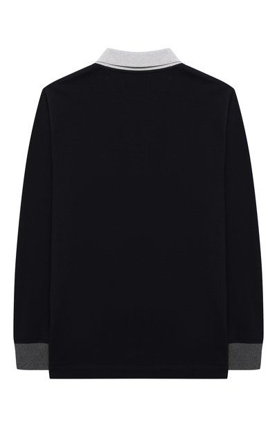 Хлопковое поло BRUNELLO CUCINELLI темно-синего цвета по цене 39500 руб., арт. B0021T322B, фото 2 Хлопковое поло BRUNELLO CUCINELLI, арт. B0021T322B, фото 2