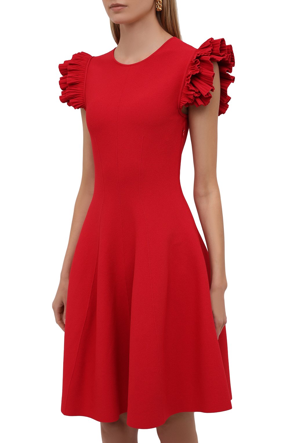 Платье из вискозы ALEXANDER MCQUEEN, арт. 667827/Q1AVM, фото 3