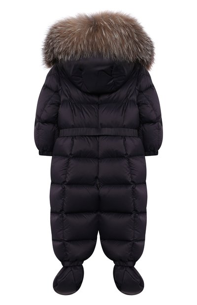 Пуховый комбинезон с мехом MONCLER, арт. G2-951-1G506-02-53079/9-12M, фото 2