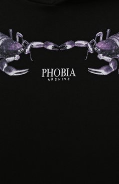 Детский хлопковое худи PHOBIA ARCHIVE черного цвета, арт. PHK00217 | Фото 3 (Рукава: Длинные; Мальчики Кросс-КТ: Худи-одежда; Материал сплава: Проставлено; Материал внешний: Хлопок; Драгоценные камни: Проставлено; Ростовка одежда: 10 - 11 лет | 140 - 146см, 12 лет | 152 см, 13 - 15 лет | 158 см, 8 лет | 128 см)