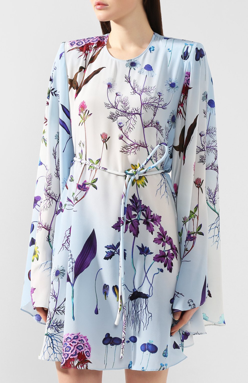 Шелковое платье STELLA MCCARTNEY синего цвета по цене 121500 руб., арт. 600163/S0A10, фото 3 Шелковое платье STELLA MCCARTNEY, арт. 600163/S0A10, фото 3