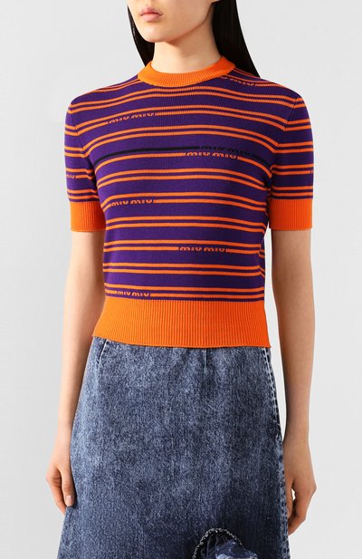 Шерстяной пуловер MIU MIU, арт. MML324-NOC-F0030, фото 3