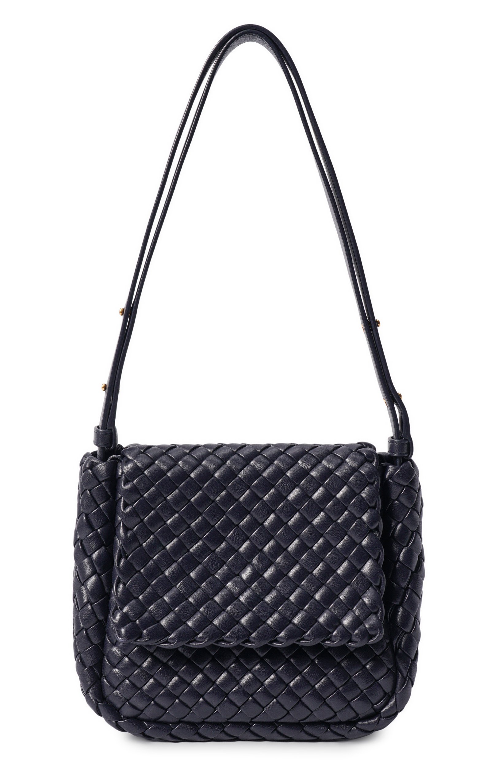 Сумка cobble small BOTTEGA VENETA темно-синего цвета по цене 446000 руб., арт. 762711/V01D, фото 1 Сумка cobble small BOTTEGA VENETA, арт. 762711/V01D, фото 1