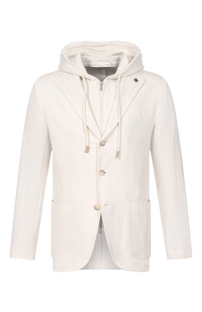 Мужской пиджак из хлопка и льна GRAN SASSO, арт. 78113/79306