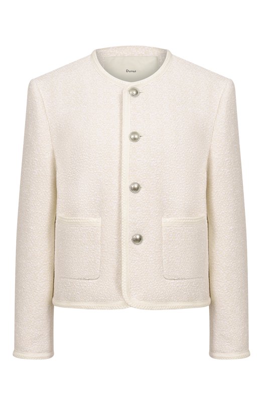 Жакет из хлопка и шерсти Dunst UDJA6A108CR Кремовый UDJA6A108CR