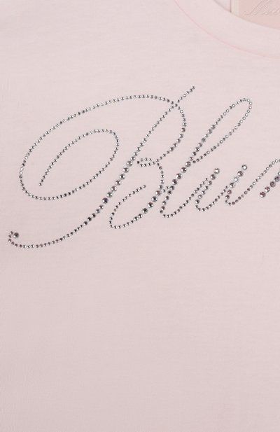 Хлопковая футболка BLUMARINE, арт. BFTS008.0.JF056/14A-16A, фото 3