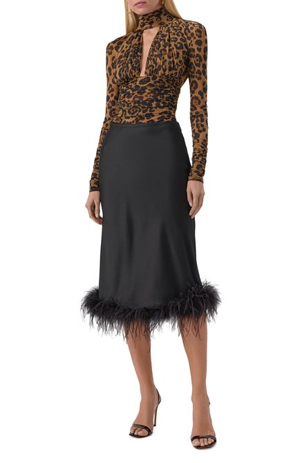 Женская атласная юбка BLUMARINE, арт. 2G276A/N0990
