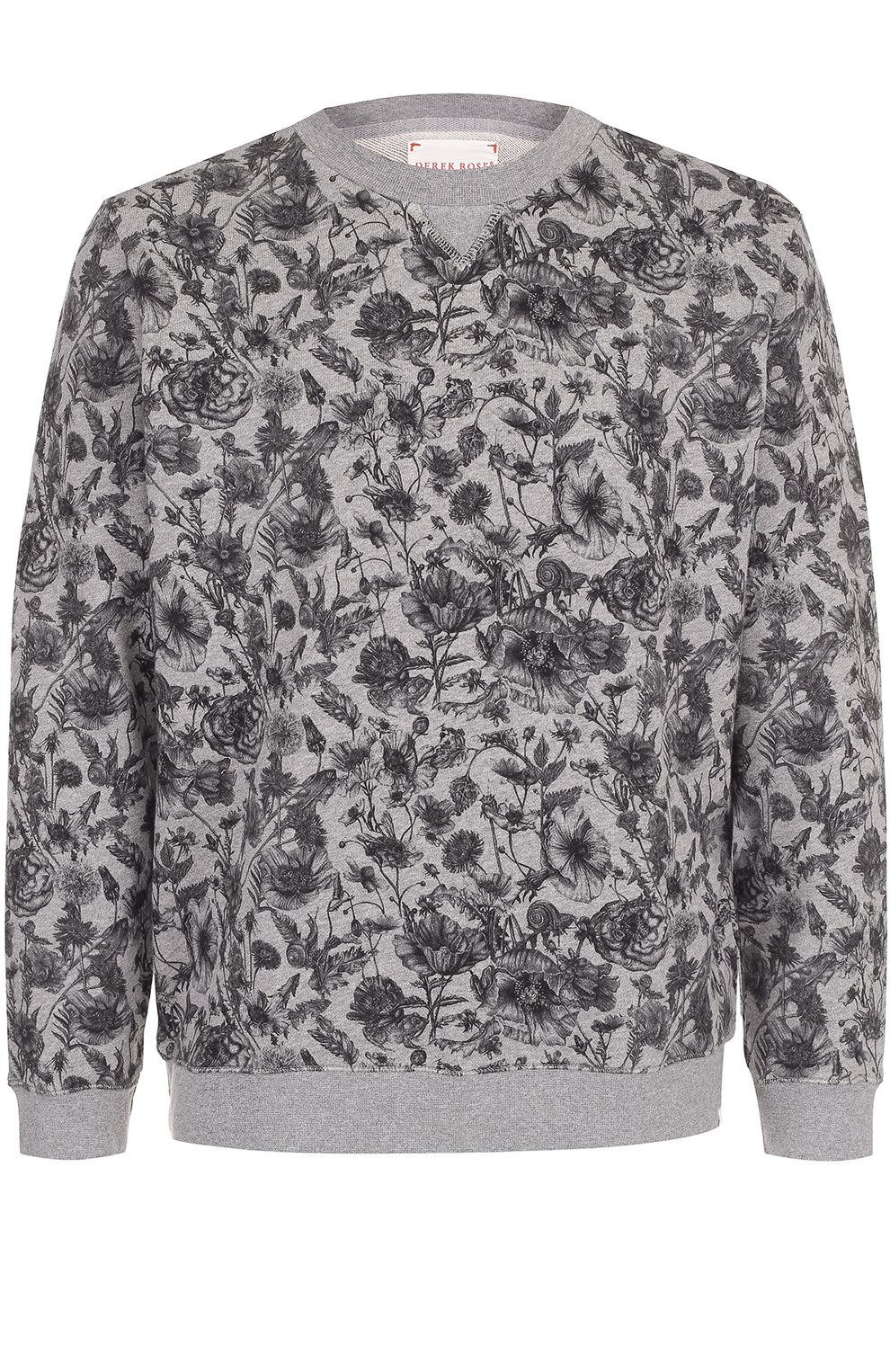 Хлопковый свитшот с принтом DEREK ROSE, арт. 9000-C0RN001, фото 1