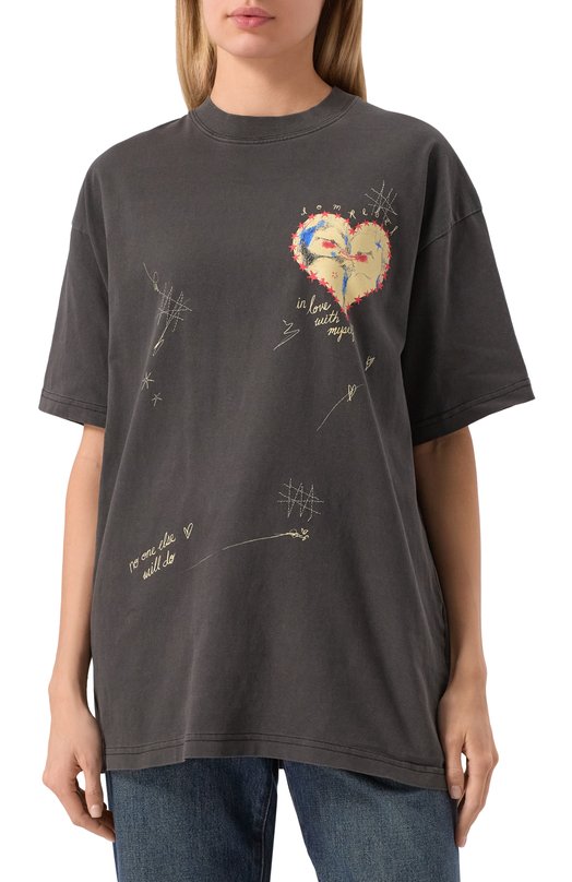 Хлопковая футболка DOMREBEL MYSELF T-SHIRT Серый  MYSELF T-SHIRT Фото 3