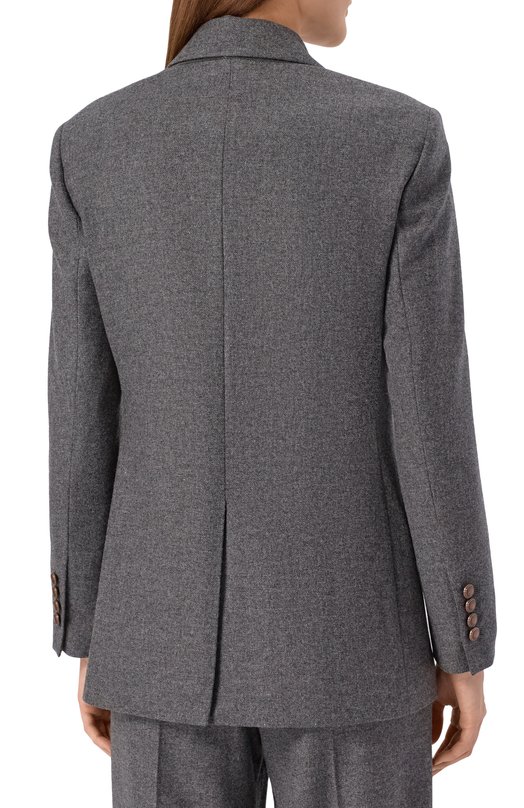 Шерстяной жакет Brunello Cucinelli MB1627054 Серый  MB1627054 Фото 4