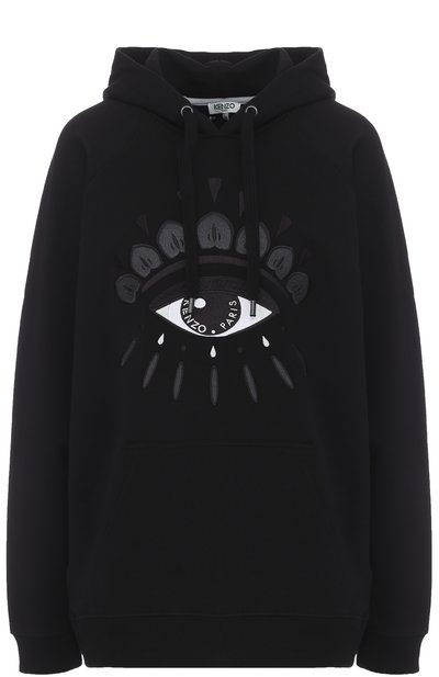 Хлопковая толстовка с капюшоном и вышивкой KENZO, арт. F762SW8834XC, фото 1