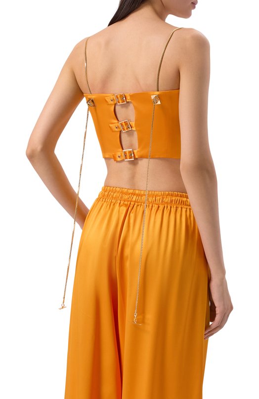 Атласный топ Daname 726SS7834A Оранжевый  726SS7834A Фото 4