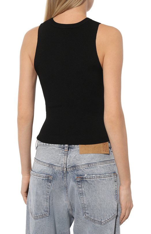 Майка из вискозы Diesel A09621/0DLAX Чёрный  A09621/0DLAX Фото 4