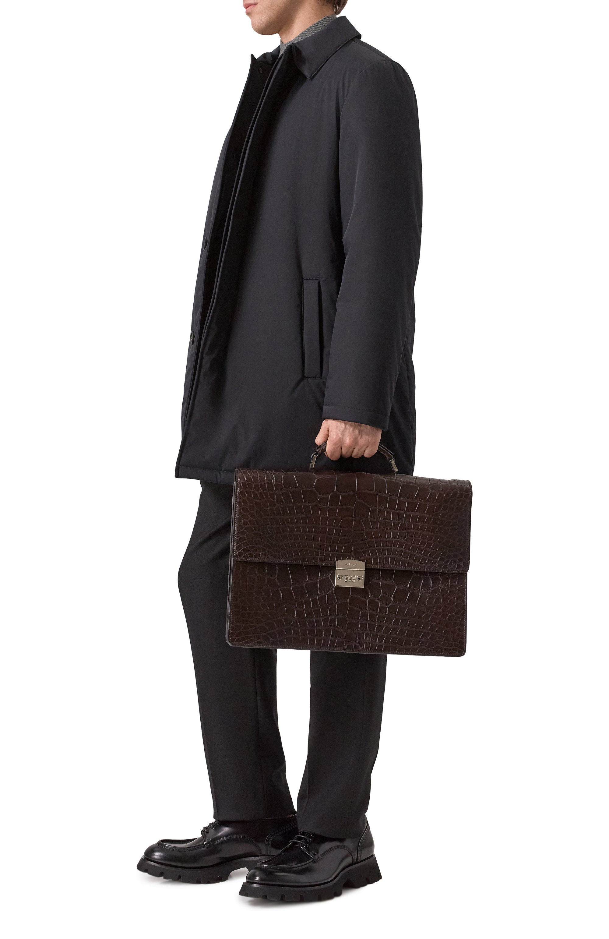 Портфель из кожи аллигатора KITON, арт. UBA0072N0073001000, фото 7