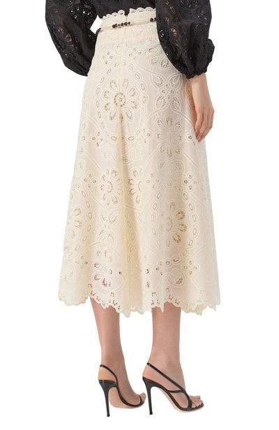 Хлопковая юбка ZIMMERMANN, арт. 3584SSS251, фото 4