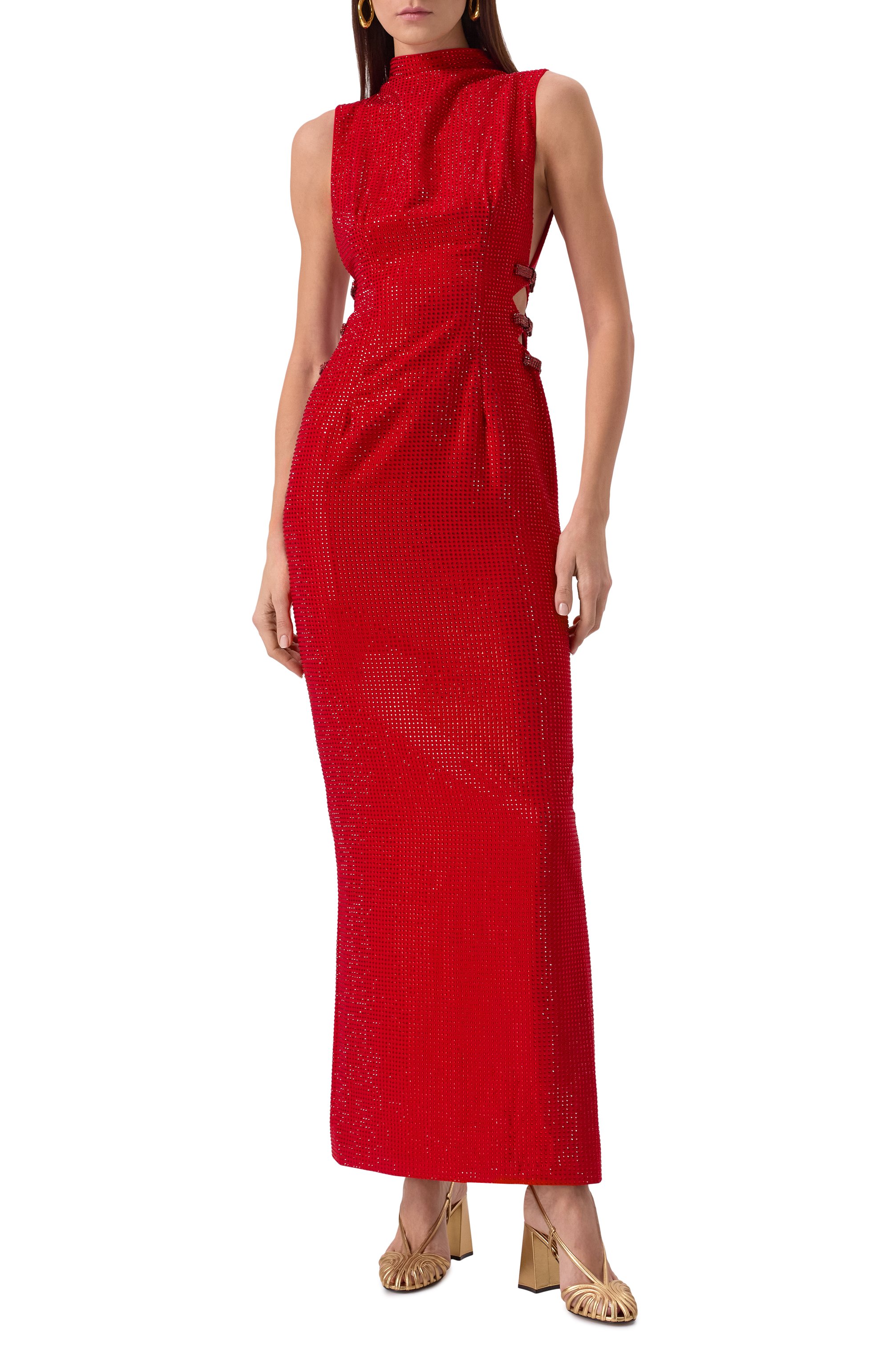 Платье с отделкой стразами SELF-PORTRAIT, арт. RS25-203X-R, фото 2