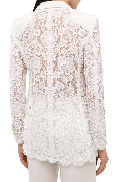 Жакет DOLCE & GABBANA белого цвета по цене 363000 руб., арт. F29EPT/HLMEA, фото 4 Жакет DOLCE & GABBANA, арт. F29EPT/HLMEA, фото 4