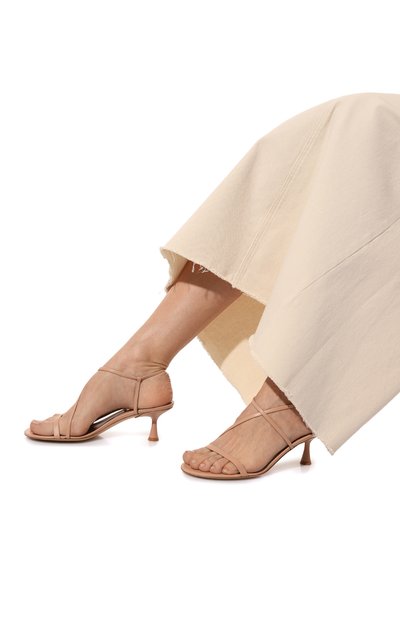 Кожаные босоножки GIANVITO ROSSI, арт. G32225.55LAC.NAPPEAH, фото 3