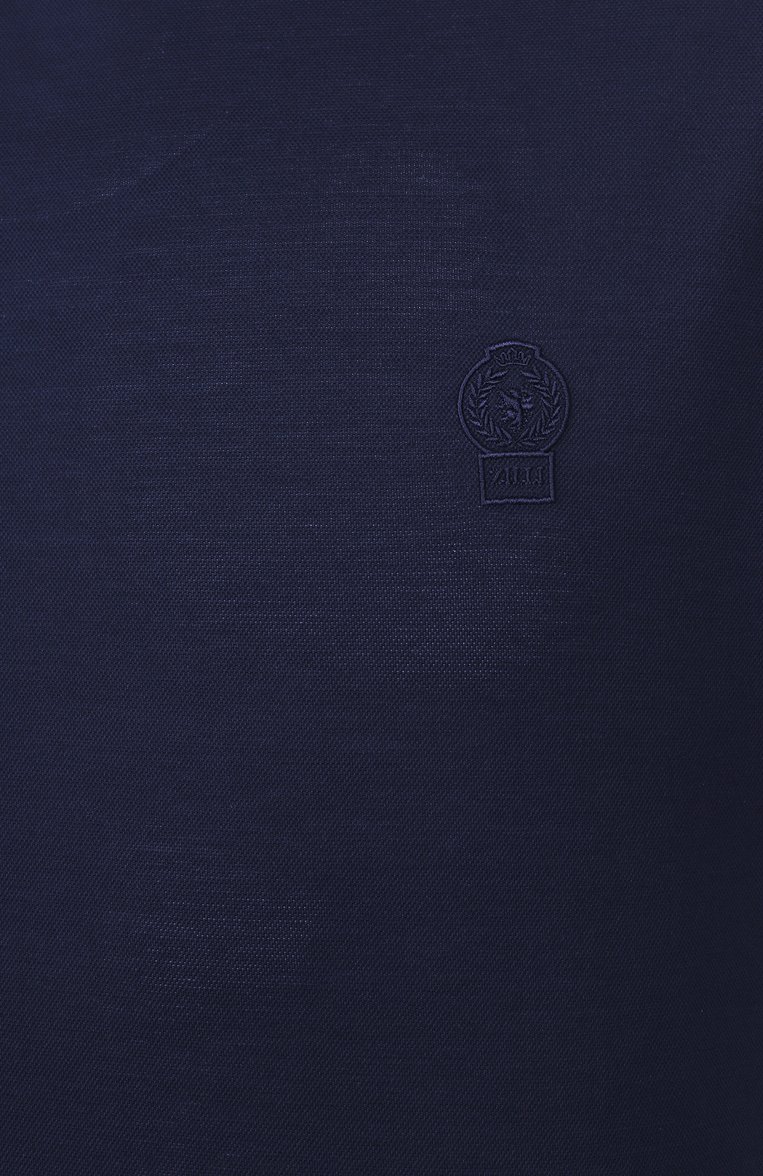 Мужская хлопковая футболка ZILLI темно-синего цвета, арт. TSR02NM0100VZCR00 | Фото 6 (Длина (для топов): Стандартные; Материал внешний: Хлопок; Рукава: Короткие; Мужское Кросс-КТ: Футболка-одежда; Принт: Без принта; Стили: Кэжуэл)