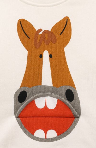 Хлопковый свитшот STELLA MCCARTNEY молочного цвета по цене 7680 руб., арт. TV4560, фото 3 Хлопковый свитшот STELLA MCCARTNEY, арт. TV4560, фото 3