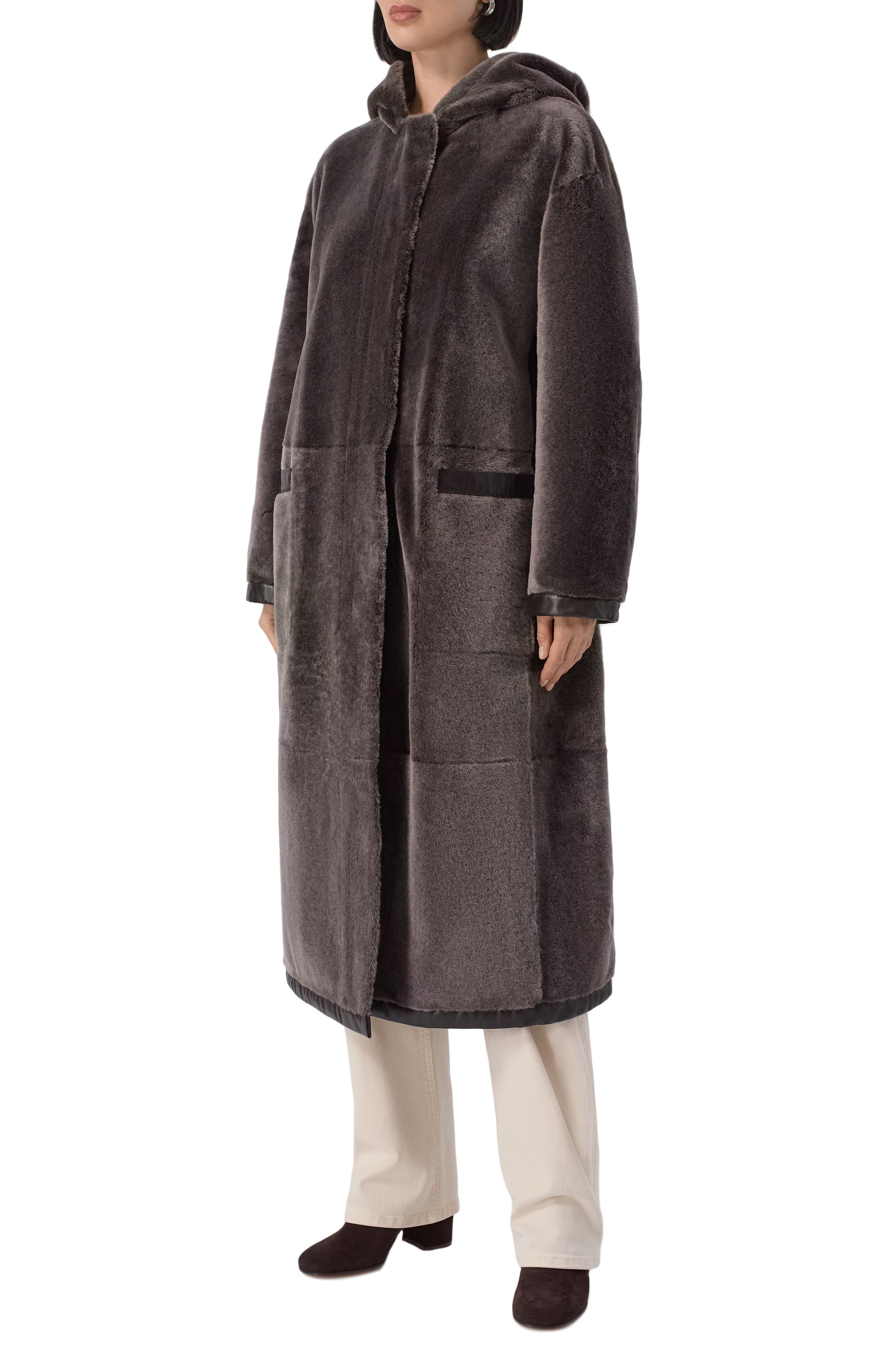 Двусторонняя дубленка из овчины GIORGIO ARMANI, арт. GW002049/AF19599, фото 3