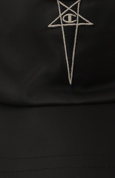 Бейсболка rick owens x champion RICK OWENS черного цвета по цене 14000 руб., арт. CM02C5793/CHNY, фото 4 Бейсболка rick owens x champion RICK OWENS, арт. CM02C5793/CHNY, фото 4