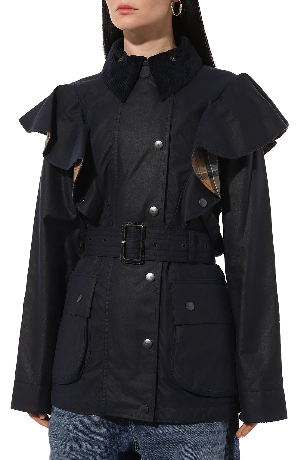 Хлопковая куртка chloé x barbour CHLOÉ, арт. CHC23SVE90048, фото 3
