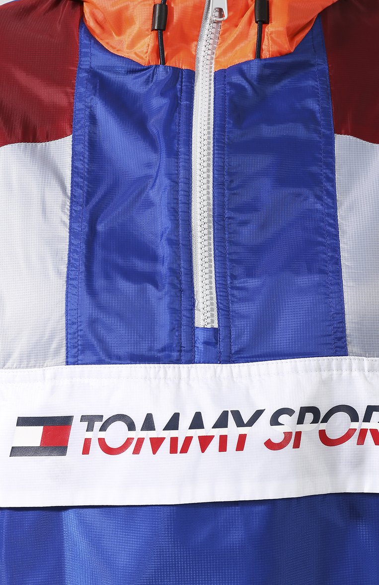 Женская анорак TOMMY SPORT синего цвета, арт. S10S100330 | Фото 5 (Материал внешний: Синтетический материал; Рукава: Длинные; Длина (верхняя одежда): Короткие; Женское Кросс-КТ: Куртка-спорт; Кросс-КТ: Ветровка, Спорт, Куртка; Статус проверки: Проверена категория; Региональные ограничения белый список (Axapta Mercury): RU; Материал сплава: Проставлено; Драгоценные камни: Проставлено)