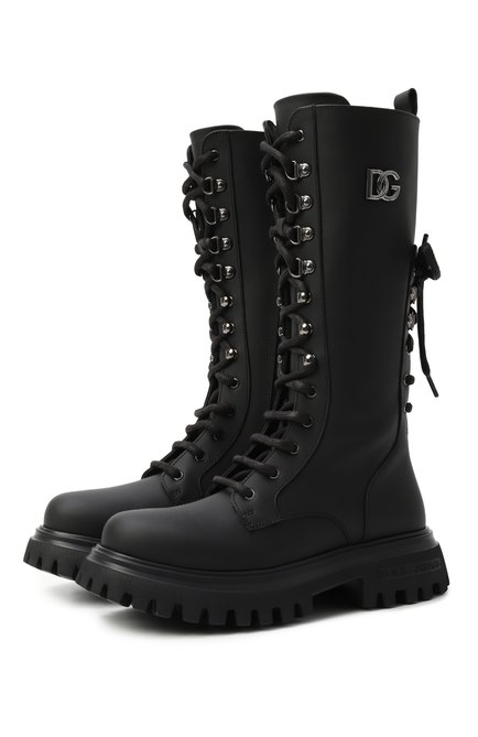 Кожаные ботинки DOLCE & GABBANA, арт. D11342/A6379/32-36
