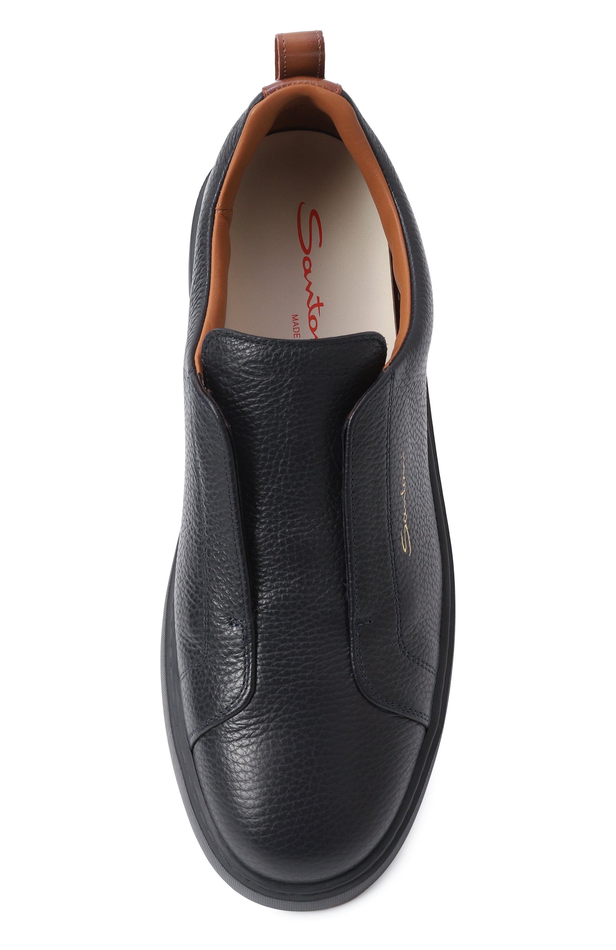 Кожаные кеды cleanic SANTONI, арт. MBCG219950CATLLD, фото 6