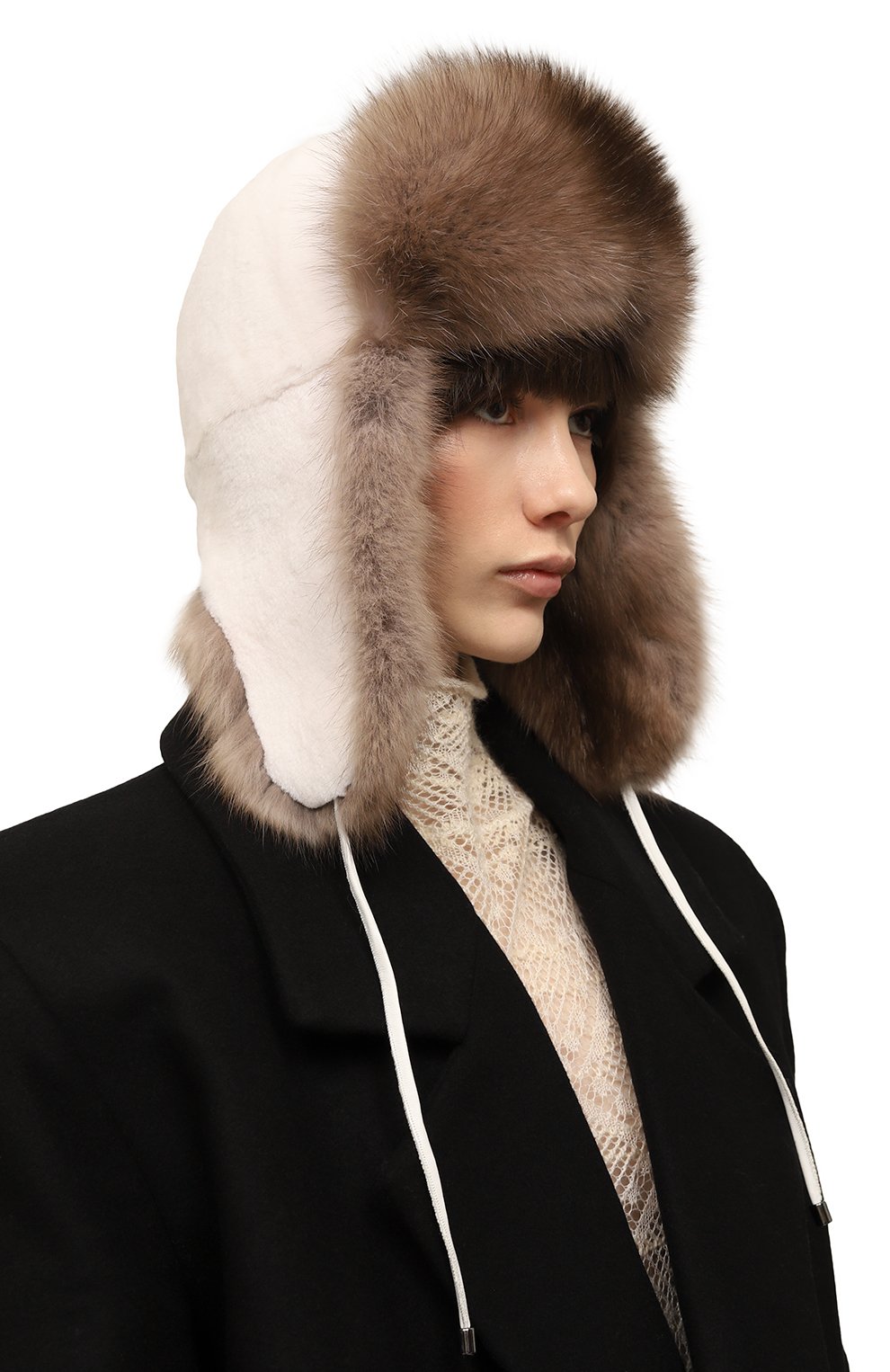 Меховая шапка-ушанка из норки и соболя VICTORIA KUSENKOVA, арт. 091713631094, фото 2