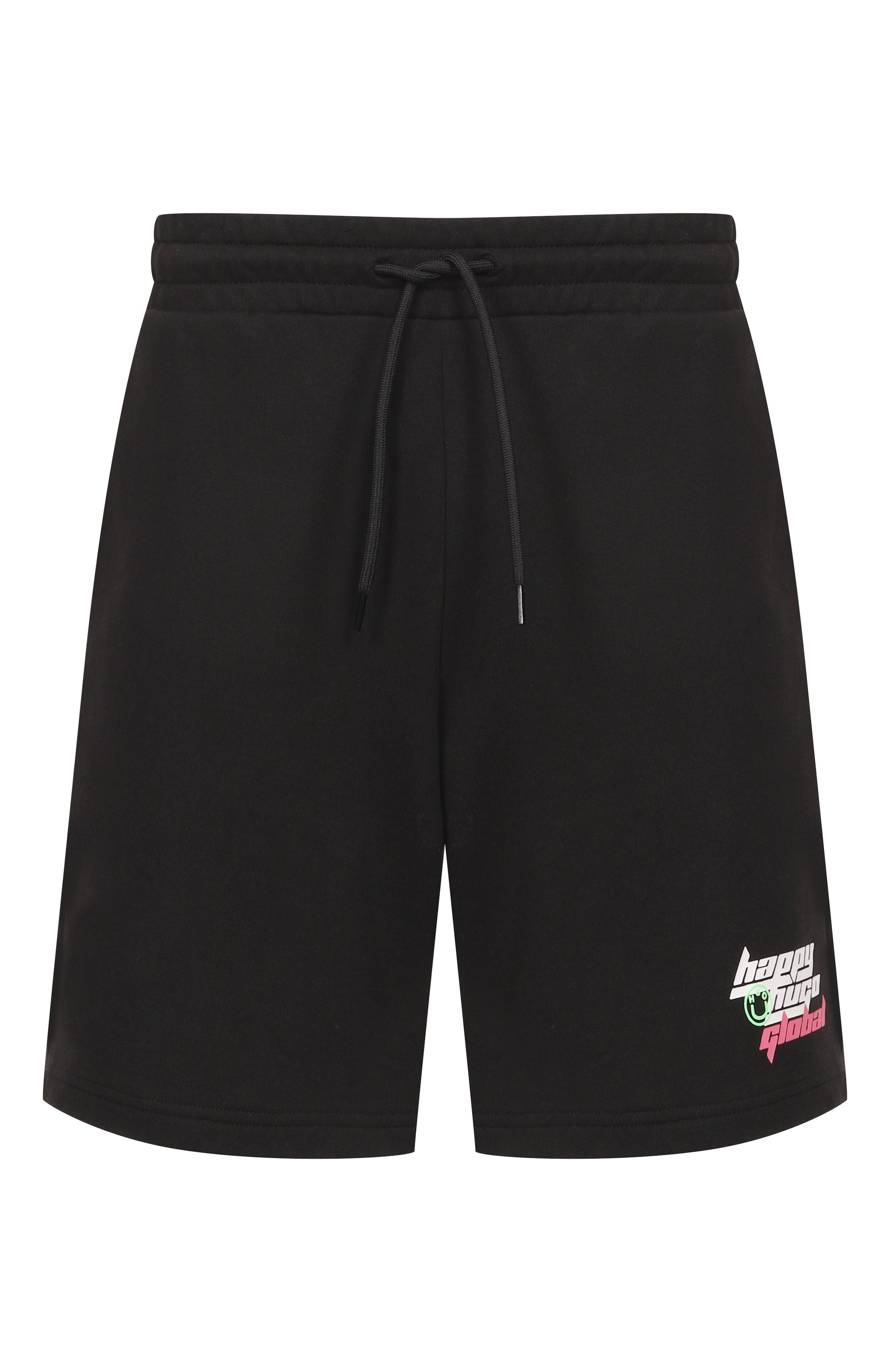 Хлопковые шорты HUGO BLUE черного цвета по цене 14950 руб., арт. 50536107, фото 1 Хлопковые шорты HUGO BLUE, арт. 50536107, фото 1