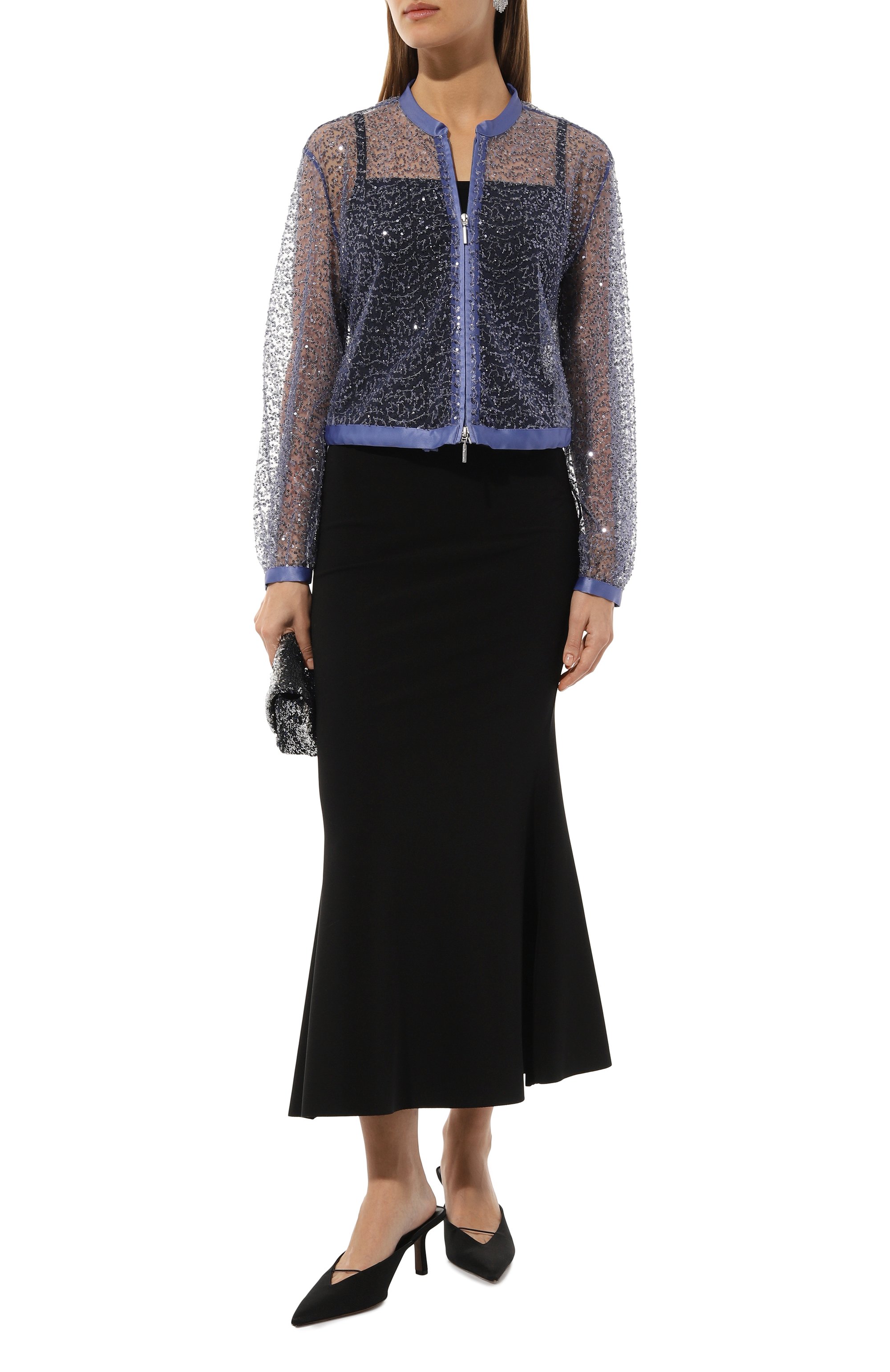 Кардиган с отделкой пайетками EMPORIO ARMANI, арт. EW000071/AF10242, фото 2