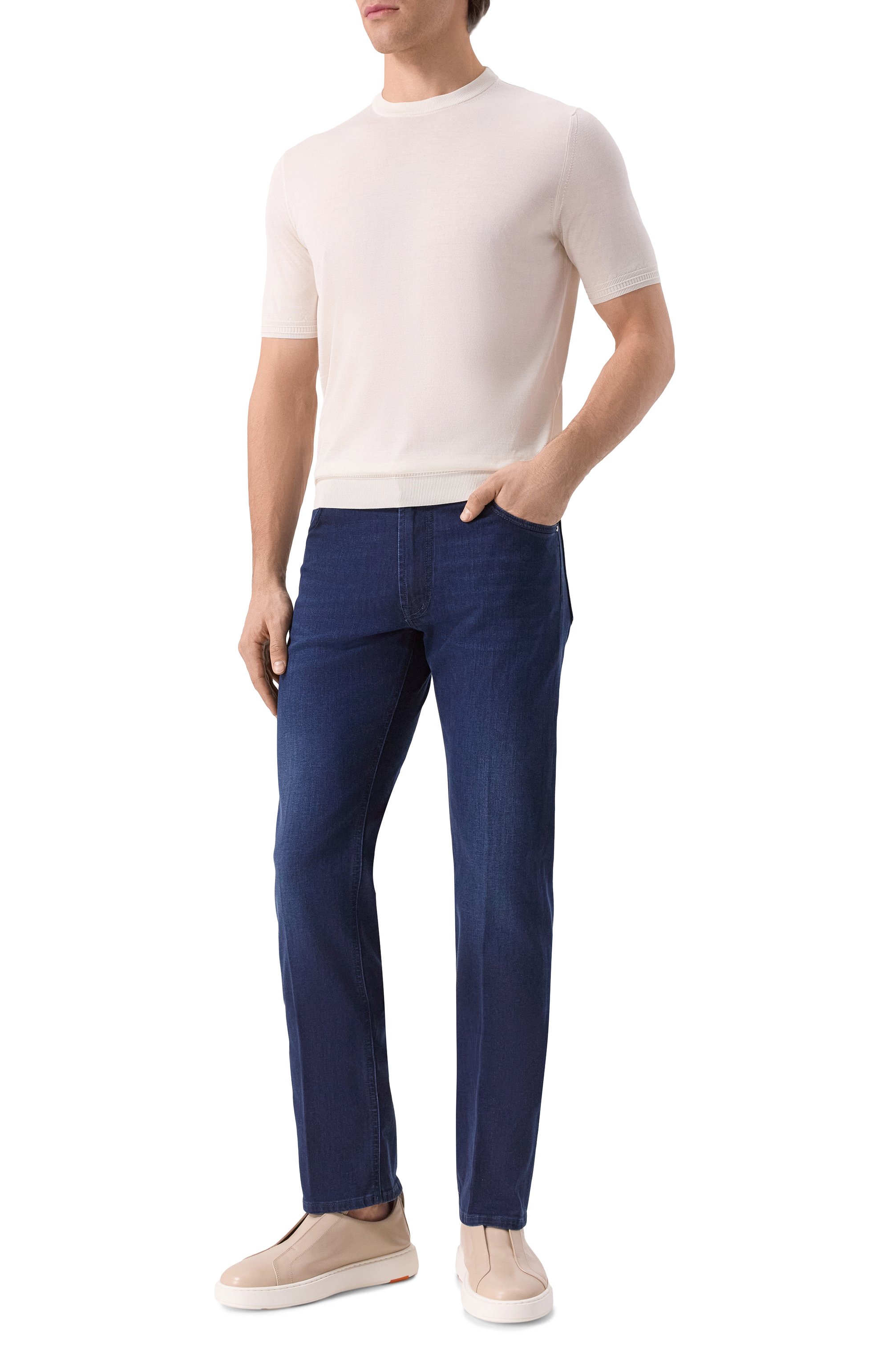 Кожаные кеды cleanic SANTONI, арт. MBCG21995BARTMVI, фото 2