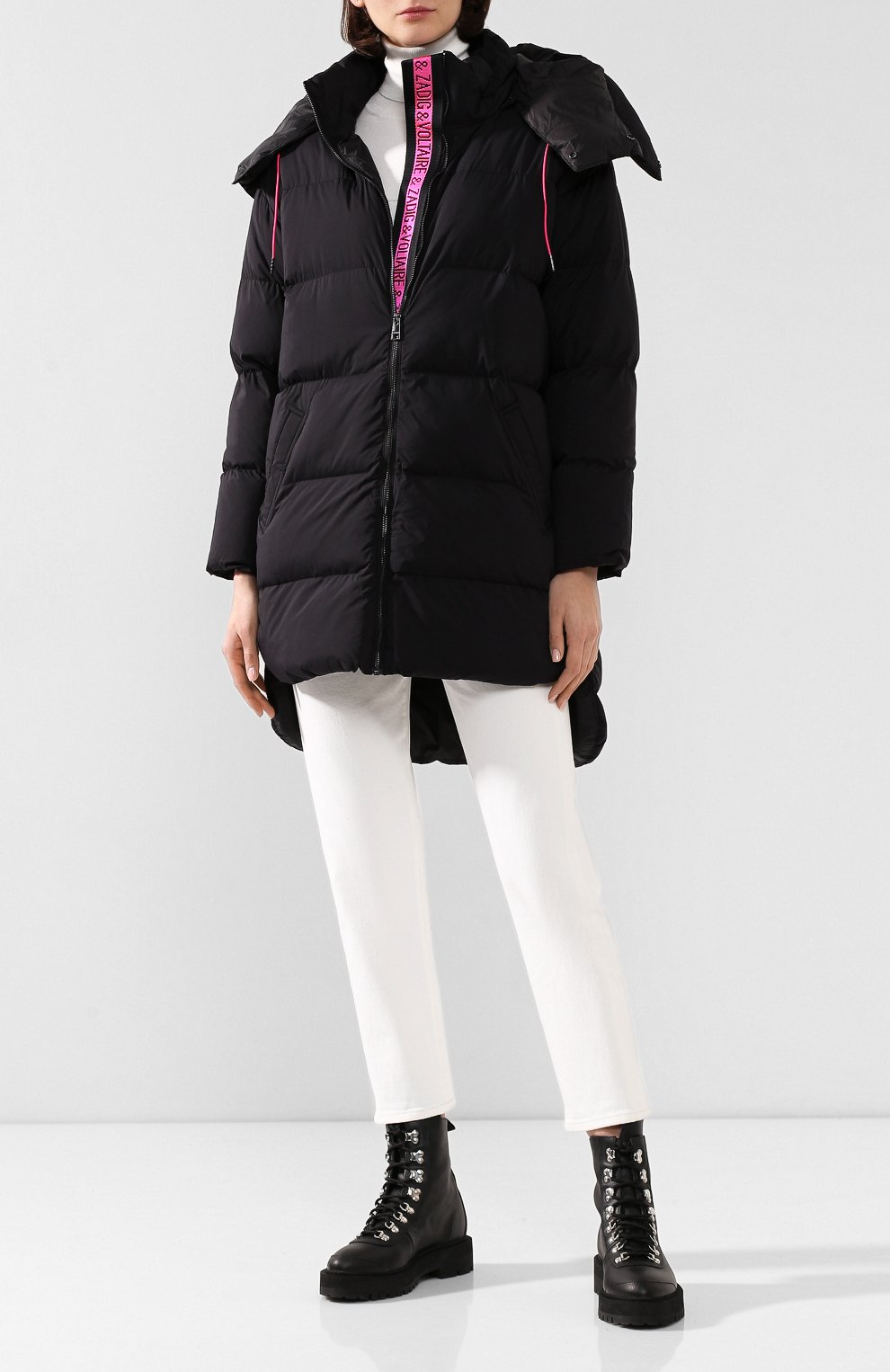 Пуховик ZADIG AND VOLTAIRE черного цвета по цене 46950 руб., арт. WHCK2902F, фото 2 Пуховик ZADIG AND VOLTAIRE, арт. WHCK2902F, фото 2