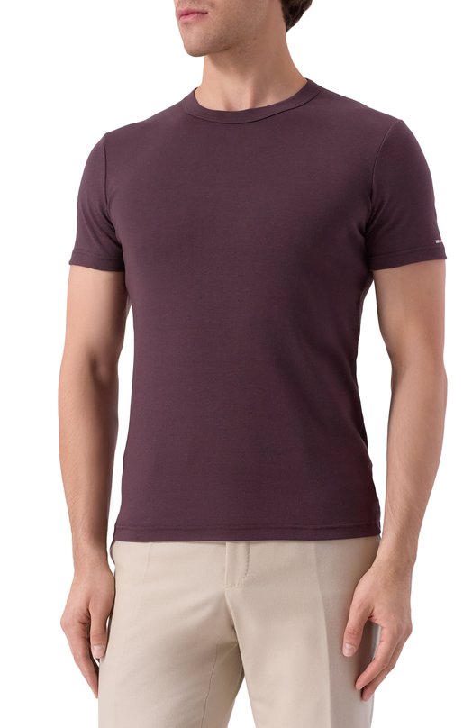 Хлопковая футболка Kiton UNWM008K0275H05 Бордовый  UNWM008K0275H05 Фото 3