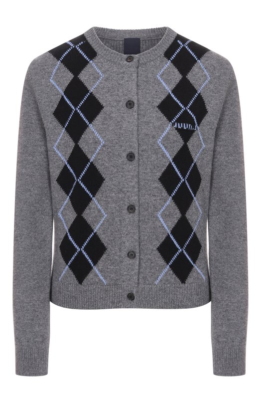 Кардиган из шерсти и кашемира Juun.J JW5X5AW02 Серый JW5X5AW02