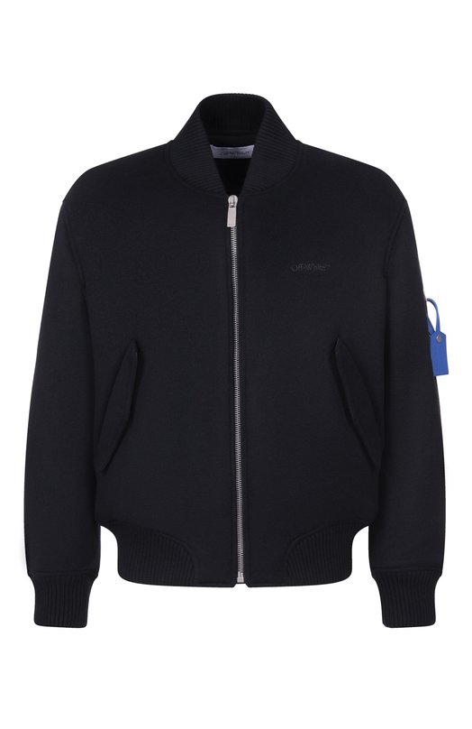 Кашемировый бомбер Off-White 0MEH05JF25FAB001 Чёрный 0MEH05JF25FAB001