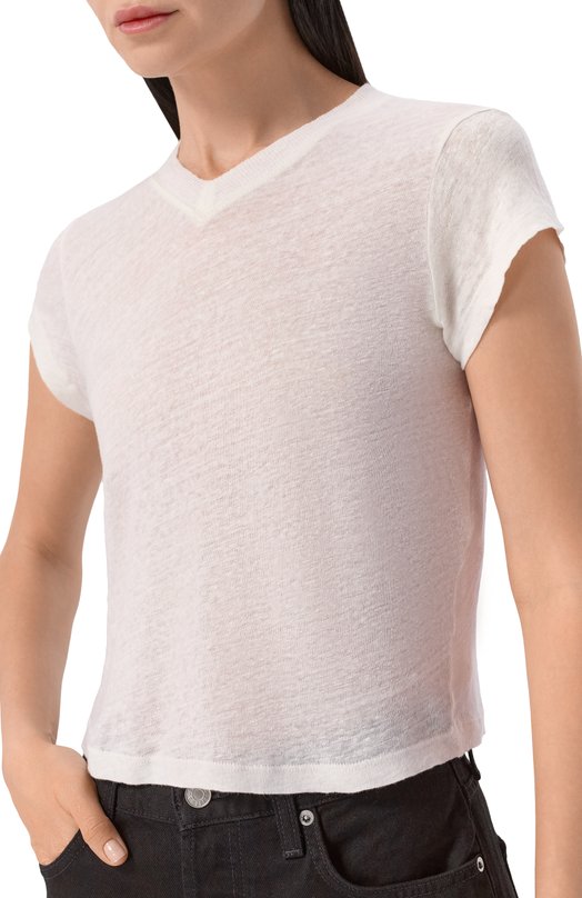 Льняная футболка Iro WM19SYBEL Белый  WM19SYBEL Фото 5