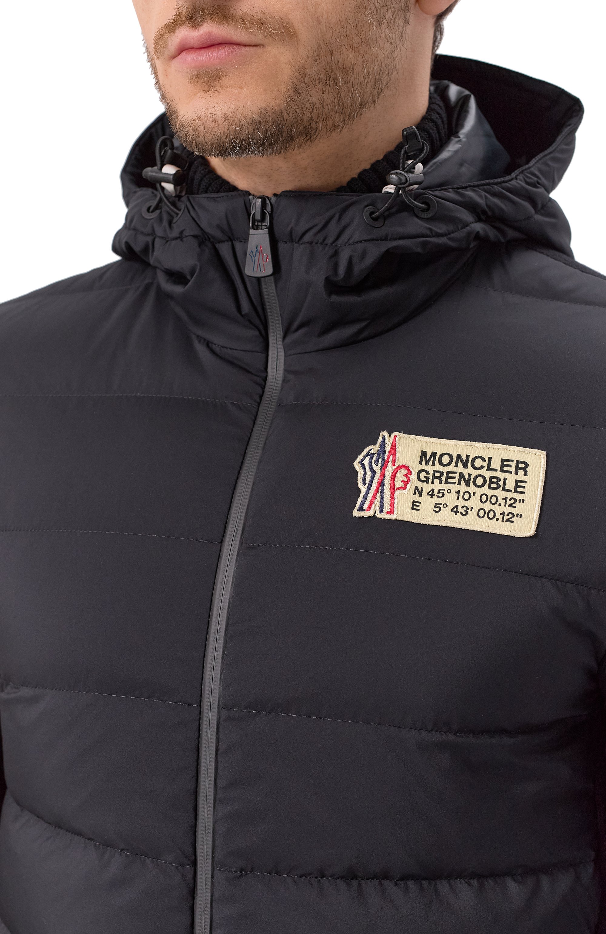 Комбинированный кардиган MONCLER GRENOBLE черного цвета по цене 126000 руб., арт. 9B000-15-M1122, фото 5 Комбинированный кардиган MONCLER GRENOBLE, арт. 9B000-15-M1122, фото 5