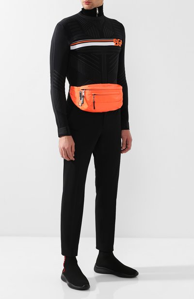 Высокие текстильные кроссовки prada linea rossa PRADA черного цвета по цене 73000 руб., арт. 4T3351-2OA8-F0002, фото 2 Высокие текстильные кроссовки prada linea rossa PRADA, арт. 4T3351-2OA8-F0002, фото 2