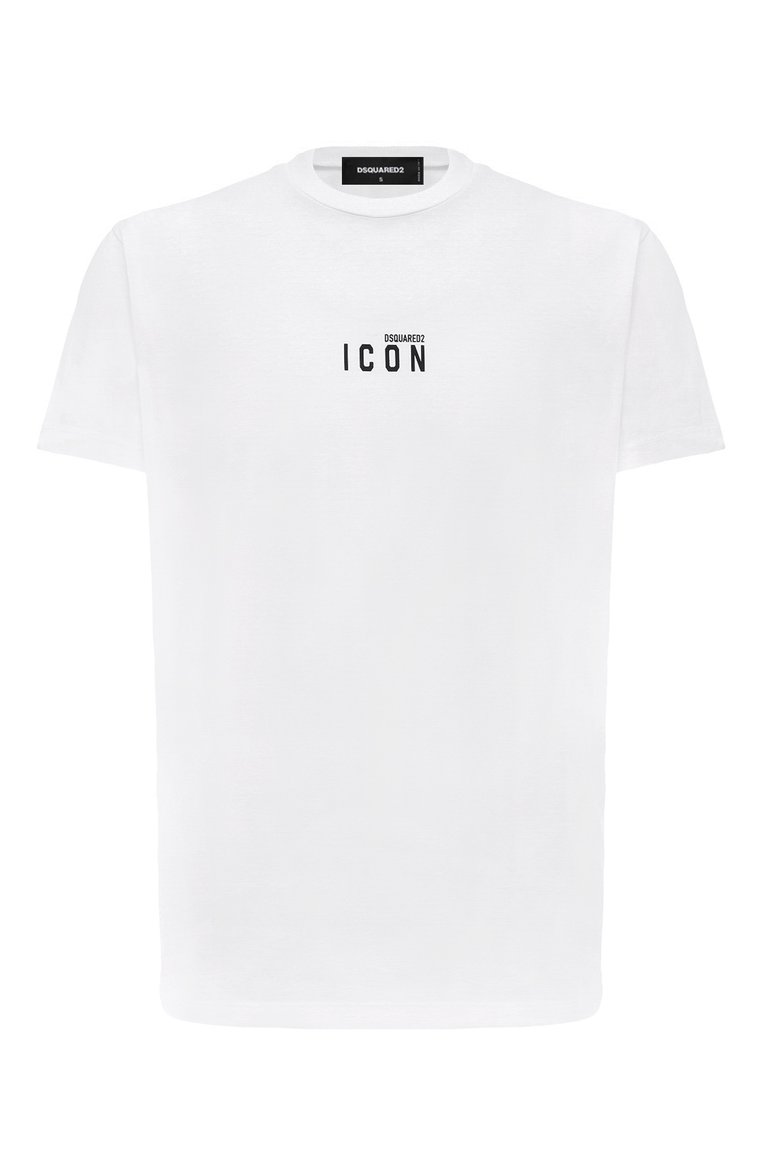 Мужская хлопковая футболка DSQUARED2 белого цвета, арт. S79GC0010/S23009/174/0UTLET AW22-23 | Фото 1 (Рукава: Короткие; Длина (для топов): Стандартные; Материал внешний: Хлопок; Принт: Без принта; Стили: Кэжуэл; Мужское Кросс-КТ: Футболка-одежда; Кросс-КТ: Джерси; Автоматизация состава: Проставлено; Автоматизация ТО: Проставлено; Детали: Декор)